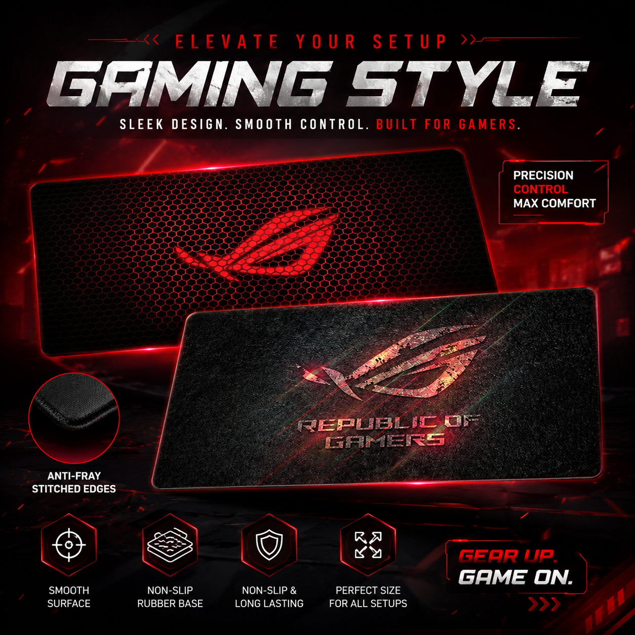 Game Competitive Cool Mouse Pad Large mousepad Thicken Seam Computer Desk Mat